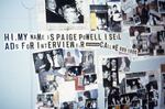The photo installation in "The Ride" is styled after a show Powell did at the art bar Beulah Land (162 Avenue A, New York City) in 1984.