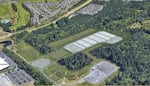Draft rendering of what a proposed 130 MW battery energy storage system near the city of Snoqualmie could look like. This Jupiter Power project will provide a test of King County’s new battery storage siting standards.