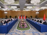 President Biden and China's President Xi Jinping meet with their delegations in Bali.