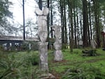 "Winter Song I and II", Lee Kelly, 2016, stainless steel.