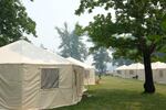 For every major fire, a small city must be set up to support the firefighting effort. Air-conditioned yurts house the command team setting up a communications network, medical facilities, weather forecasting, finance, etc.