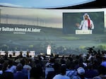 Sultan al-Jaber, is the chairman of the state-backed renewable energy company Masdar, but he's also the chief executive of Abu Dhabi's state-owned oil company, ADNOC.