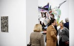 Visitors walk past the installation The Honor and Glory of Whaling (1991) by Frank Stella in the Folkwang Museum in Essen, Germany, in 2010.