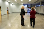 Vancouver Mayor Anne McEnerny-Ogle takes a tour of the Vancouver Navigation Center, the city's 5,000-square-foot homeless day center, in 2018.