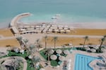 An aerial view of the Vert Hotel along the Dead Sea in Israel on Nov. 10.