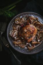 Chicken, Pistachio and Caramelized Fennel Salad