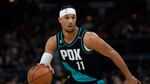 Josh Hart wears a PDX airport inspired jersey with the No. 11 during a Portland Trail Blazers game.