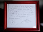 The famous napkin showing the agreement to sign then 13-year-old soccer star Lionel Messi to FC Barcelona was sold at auction on Friday for the equivalent of about $968,600.
