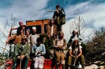 Undated phot of a crew with the worker cooperative Hoedads Inc. resting between planting trees.