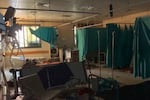Damage is seen inside Nasser Hospital in Khan Younis, southern Gaza Strip, on Feb. 26, which Israeli troops raided two weeks earlier after days of fighting, amid ongoing battles between Israel and the militant Hamas movement.