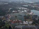 The Walt Disney World resorts and surrounding district, seen in an aerial view last month. Gov. DeSantis's office thinks that it might be able to strike down the restrictive Covenant based on legality alone.