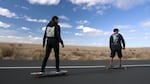 "Native people are doing everything today modern," said Acosia Red Elk, pictured here longboarding with her brother in the hills outside Pendleton. "We’re not just doing traditional things. We are doctors and lawyers. We are artists. I love to snowboard. I love to longboard. I love house music. We are living in all worlds, and we can show up in our indigenousness to anything as well."