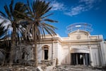 PALMYRA, Syria, 02/21/25 The ruins of the century-old Zenobia hotel overlooking the ancient city. Writer Agatha Christie and her archaeologist husband Max Mallowan were among the hotel’s guests in the 1920s. Ayman Oghanna for NPR