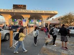 Students from Ciudad Juarez head across the Paso del Norte International Bridge to school. Many are U.S. born children and attend private schools in El Paso.