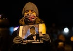 In this Oct. 30, 2020, file photo, people gather for Kevin Peterson Jr., who was killed in a shooting with police involved, at a candlelight vigil in Vancouver, Wash. Police investigating a shooting in which deputies killed a Black man near Vancouver during a drug investigation say that the man never fired at deputies. The Southwest Washington Independent Investigative Response Team said Tuesday, Nov. 10, 2020, that although an affidavit filed in Clark County District Court indicated that Peterson appeared to fire twice at deputies in late October, investigators do not have evidence of that.