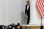 FILE - President Donald Trump arrives at the Commander in Chief Ball, part of the 60th Presidential Inauguration, Monday, Jan. 20, 2025, in Washington.