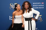 Misty Copeland, left, and Oprah Winfrey attend the American Ballet Theatre's Fall Gala honoring Misty Copeland at David Geffen Hall on Wednesday, Oct. 22, 2025, in New York.