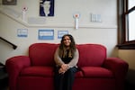 College advisor Leslie Jacobo sits for a portrait at El Centro de la Raza in Seattle on Nov. 14, 2025.
