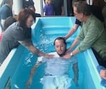 Michael Ray Townsend at his baptism about ten years ago in Bakersfield.