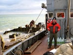 Scientist Kevin Wood at sea near the Siberian city of Anadyr, Russia.