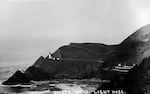 This image, dated 1898, shows Heceta Head Lighthouse not long after it first began operation.