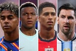It's been a thrilling World Cup — and it's now down to a pair of stellar semifinal matchups, led by these stars (L to R): Spain's Lamine Yamal taking on France's Kylian Mbappé, and England's Jude Bellingham against Argentina's Lionel Messi.