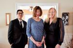 (From left to right) Portrait of Patrick Buenaventura, Bernie Wagenblast, and Nicole Brownstein, wearing their award ceremony attire at Wagenblast's house in Cranford, NJ, on Monday, Feb. 19, 2024.