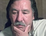 American Indian activist Leonard Peltier speaks during an interview at the U.S. Penitentiary at Leavenworth, Kan., April 29, 1999.