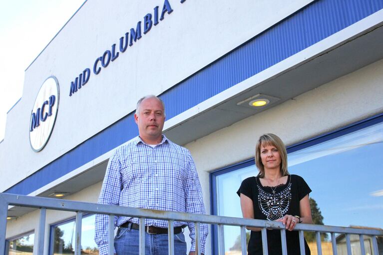 Jeff Kaser and Jill Harrison of Mid Columbia Producers say the tax increase from Measure 97 would devastate their business.