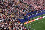 Fans of Croatia cheer during the FIFA World Cup 2026 match between Croatia and Ghana at Philadelphia Stadium. An NPR analysis of past weather conditions found that the July 4th match in Philadelphia is particularly likely to take place in dangerous conditions.<br>