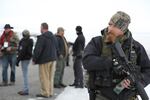 A member of the Pacific Patriots Network at the Malheur National Wildlife Refuge in January, 2016.