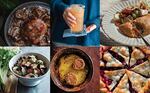 Dishes from six new cookbooks with Northwest roots: (clockwise from top left) "Adventures in Chicken," "Bitterman's Craft Salt Cooking," "Scandinavian Gatherings; From Afternoon Fika to Midsummer Feast," "Taste & Technique," "CinCin: Wood-Fired Cucina" and "Art of the Pie."
