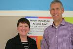 Open School East principal Elizabeth Jensen and Open School Executive Director Andrew Mason at Harold Oliver Elementary School - the home of Open School East, until it's new building opens.