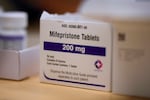 FILE - Mifepristone tablets, medication used to end a pregnancy, sit on a table at a Planned Parenthood clinic in Ames, Iowa, July 18, 2024.