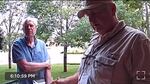 Two canvassers are seen last year on Michelle Garcia's front-door camera in in Pueblo, Colo. The men said they were "doing a voter verification project."