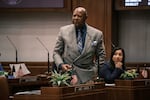 Sen. James I. Manning Jr., Feb. 5, 2024, at the Oregon state Capitol in Salem, Ore. Earlier this month, Manning testified in favor of a measure that would protect the personal addresses of lawmakers from the public. 
