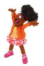 Megan Piphus Peace's character Gabrielle lives and learns on Sesame Street.