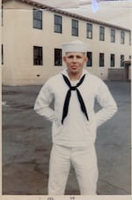 This photo from 1966, shows young Richard Bauman, not long after enlisting in the U.S. Navy. He would serve as a Seabee in the Vietnam War.