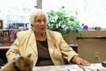 Former Columbia Sportswear Company Chairwoman Gert Boyle sits in her office in this Sept. 29, 2015, file photo. Boyle, who took over leadership of the company when her husband died in the 1970s, died Sunday, Nov. 3, 2019, at the age of 95.