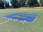 The Grant High School football field in Northeast Portland, photographed on Aug. 13, 2023, has been closed because of concerns about its condition.