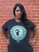 Jasmine Leli, a barista at a Buffalo-area Starbucks, is worried about her job. She serves on the Starbucks workers' national bargaining committee.