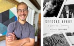 Left: Author Michael Copperman wrote about his friend and fellow Oregon wrestler Kenny Cox for his novel. Right: “Seeking Kenny: A Wrestler’s Journey” published in June of 2026.