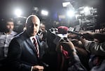 Canada's Deputy High Commissioner to India Stewart Wheeler, speaks to media personnel after meeting with officials at the Indian government's Ministry of External Affairs, in New Delhi, India, Monday, Oct. 14, 2024.