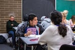 Mohammad Noyeem attends an ESL Reading & Writing class at a community college on Jan. 7, 2019.