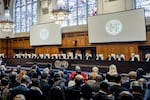 President Joan Donoghue speaks at the International Court of Justice prior to the verdict announcement in the genocide case against Israel, brought by South Africa, in The Hague on Friday.