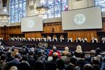 President Joan Donoghue speaks at the International Court of Justice prior to the verdict announcement in the genocide case against Israel, brought by South Africa, in The Hague on Friday.