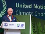 Prince Charles speaks at an event during the COP26 climate conference in Glasgow, Scotland last year. "We have to put ourselves on what might be called a war-like footing," he said.