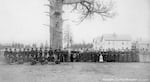 This photograph from 1890 shows students at the Yainax boarding school on the Klamath Reservation.