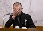 Micah Fletcher becomes emotional as he testifies about the experience of thinking he was going to die, and having to call his mother. Highly anticipated testimony from Micah Fletcher, who was seriously injured at the MAX stabbing incident, came on the morning of day six of the Jeremy Christian trial in Portland, February 4, 2020.