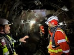 Inspectors recently checked the integrity of a tunnel that drains water out of Spirit Lake near Mount St. Helens. 